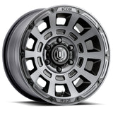 ICON Thrust 17x8.5 6x5.5 25mm Offset 5.75in BS Smoked Satin Black Tint Wheel