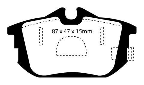 EBC 99-04 Volvo S40 1.9 Turbo T4 (200 BHP) Yellowstuff Rear Brake Pads