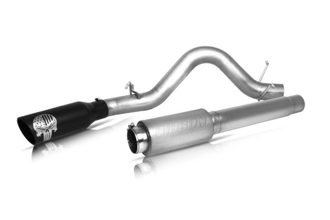 Gibson 11-13 GMC Sierra 1500 SLT 6.2L 4in Patriot Skull Series Cat-Back Single Exhaust - Stainless