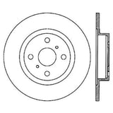 StopTech Power Slot 87-89 Toyota MR2/MR2 Spyder (Exc. Turbo) Rear Left Cryo Slotted Rotor