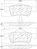 StopTech Street Touring Mercedes Benz Rear Brake Pads