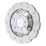 SHW 13-15 Audi RS5 4.2L Rear Drilled-Dimpled Lightweight Wavy Brake Rotor