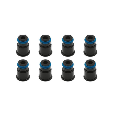 BLOX Racing 11mm Adapter Top (1/2in) w/Viton O-Ring & Retaining Clip (Set of 8)