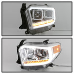 xTune 14-17? Toyota Tundra DRL LED Light Bar Projector Headlights - Chrome (PRO-JH-TTU14-LB-C)