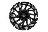 RBP 65R Glock 22x14 6x135 BP / 4.5 BS / -76mm Offset 87mm CB Gloss Black w/Machined Grooves Wheel