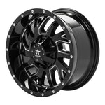 RBP 65R Glock 20x10 5x127 BP / 5 BS / -12mm Offset 78mm CB Gloss Black w/Machined Grooves Wheel