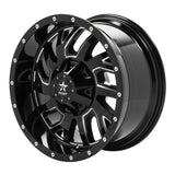 RBP 65R Glock 20x10 5x127 BP / 5 BS / -12mm Offset 78mm CB Gloss Black w/Machined Grooves Wheel