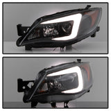 Spyder Subaru WRX 08-09 Projector Headlights - HID Model Only - Black PRO-YD-SWRX08-HID-LBDRL-BK