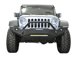 DV8 Offroad 07-18 Wrangler JK FS-18 Mid Length Steel Front Bumper w/ Fog Lights