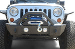 DV8 Offroad 07-18 Jeep Wrangler JK/JL FS-13 Steel Stubby Front Bumper w/ Fog Lights