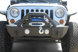 DV8 Offroad 07-18 Jeep Wrangler JK/JL FS-13 Steel Stubby Front Bumper w/ Fog Lights