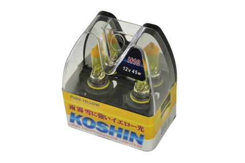 Xtune Koshin H10 Hyper Yellow Halogen Light Bulbs 12V 42W LB-KO-YELLOW-H10YE