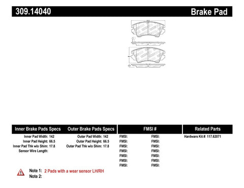 StopTech Performance Front Brake Pads 11-16 Chevy Caprice