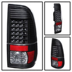 Xtune Ford Super Duty 08-15 LED Tail Lights Black ALT-JH-FS08-LED-BK