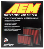 AEM 10-11 Chevrolet Camaro 3.6/6.2L 11.625in O/S L x 9.125in O/S W x 2.313in H DryFlow Air Filter