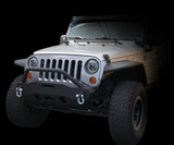 DV8 Offroad 07-18 Jeep Wrangler JK FS-16 Steel Stubby Front Bumper w/ Fog Lights