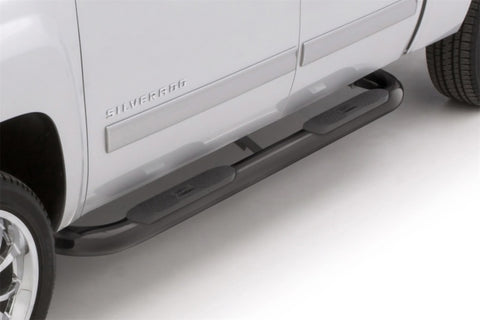 Lund 07-17 Jeep Wrangler (2Dr) 4in. Oval Curved Steel Nerf Bars - Black