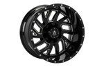 RBP 65R Glock 22x12 5x127/139.7 BP / 4.75 BS -44mm Offset 78mm CB Gloss Black Machined Grooves Wheel