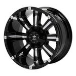 RBP 94R 22x12 8x170 BP / 4.75 BS -44mm Offset 129mm CB (Hub Centric) Black w/Chrome Inserts Wheel