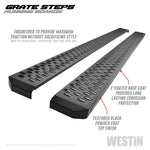 Westin Grate Steps Running Boards 90 in - Textured Black