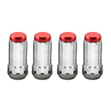 McGard SplineDrive Lug Nut (Cone Seat) 1/2-20 / 1.60in. Length (4-Pack) - Red Cap (Req. Tool)