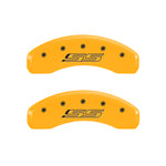 MGP 4 Caliper Covers Engraved Front & Rear Gen 5/SS Yellow finish black ch