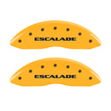 MGP 4 Caliper Covers Engraved Fr Escalade Rear ESV Yellow Finish Blk Char 2003 Cadillac Escalade ESV