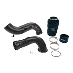 Wehrli 07.5-10 Chevrolet 6.6L LMM 4in Intake Kit Stage 2 - WCFab Grey