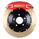 StopTech 07-10 Mazdaspeed3 Front BBK w/ Red ST-40 Calipers Slotted Zinc 332x32mm Rotors Pads and