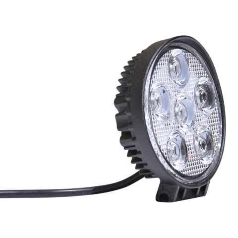 DV8 Offroad 5in Round Off Road Light 18W Spot 3W LED - Black