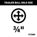 Curt 95-01 Chevrolet Geo Hatchback Class 1 Fixed-Tongue Trailer Hitch w/3/4in Trailer Ball Hole