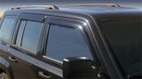 Stampede 2007-2015 Jeep Patriot Tape-Onz Sidewind Deflector 4pc - Smoke