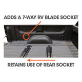 Curt 99-18 Ford F-450 Super Duty 10ft Harness Extension (Adds 7-Way RV Blade to Truck Bed 10 Pack)