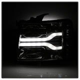 Spyder Chevy Silverado 1500 07-13 Version 3 Projector Headlights - Smoke PRO-YD-CS07V3-LBDRL-SM