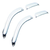 AVS 07-13 Chevy Silverado 1500 Ext. Cab Ventvisor Front & Rear Window Deflectors 4pc - Chrome