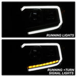 xTune 14-17? Toyota Tundra DRL LED Light Bar Proj Headlights - Black Smoke (PRO-JH-TTU14-LB-BSM)