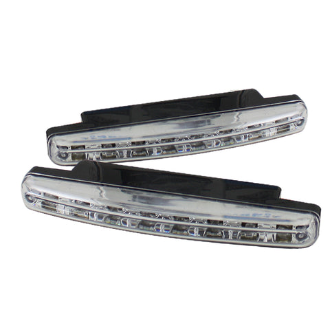 Xtune Universal Drl 8 White LED Lights Chrome CBL-DRL-8LED-C