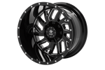 RBP 65R Glock 22x14 5x127/139.7 BP / 4.5 BS -76mm Offset 78mm CB Gloss Black Machined Grooves Wheel