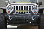 DV8 Offroad 07-18 Wrangler JK FS-17 Mid Length Steel Front Bumper w/ Fog Lights