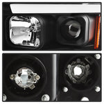 Spyder 02-05 Dodge Ram 1500 Light Bar Projector Headlights - Black (PRO-YD-DR02V2-LB-BK)