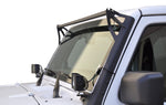 DV8 Offroad 07-18 Jeep Wrangler JK Over Windshield 50in Light Bar Mount - Black Steel