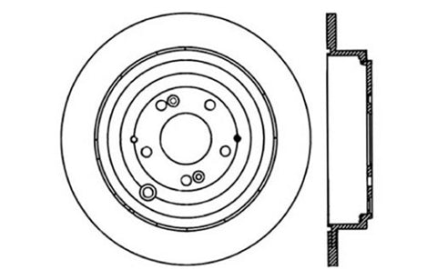 StopTech 01-02 Acura MDX SportStop Slotted & Drilled Left Rear Rotor