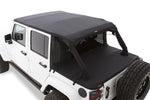 Bushwacker 07-18 Jeep Wrangler JK 2-Door Fastback Trail Armor Twill Flat Back Soft Top - Black