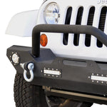 DV8 Offroad 07-18 Jeep Wrangler JK/JL FS-7 Mid Length Steel Front Bumper w/ LED Lights