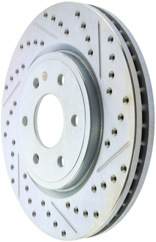 StopTech Select Sport 05-15 Nissan Xterra / 05-12 Pathfinder Slotted and Drilled Left Front Rotor