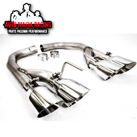 Mafia Quad Tip Ear Drum Delete Stainless Steel Axle-Back Exhaust (2018+ Mustang)