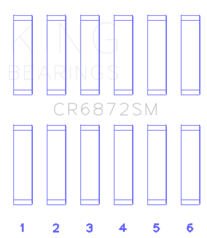 King Toyota 1GR-FE (Size +.50mm) Connecting Rod Bearing Set