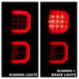 Spyder 07-13 Toyota Tundra V2 Light Bar LED Tail Lights - Red Clear ALT-YD-TTU07V2-LB-RC