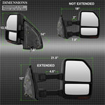 xTune 08-15 Ford F-250 SD Heated Adj LED Signal Power Mirror - Smk (MIR-FDSD08S-G4-PW-RSM-SET)