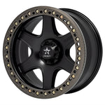 RBP 50R Cobra 17x9.0 5x114.3 BP / 5 BS 0mm Offset 78mm CB (Hub Centric) Black w/Bronze Ring Wheel